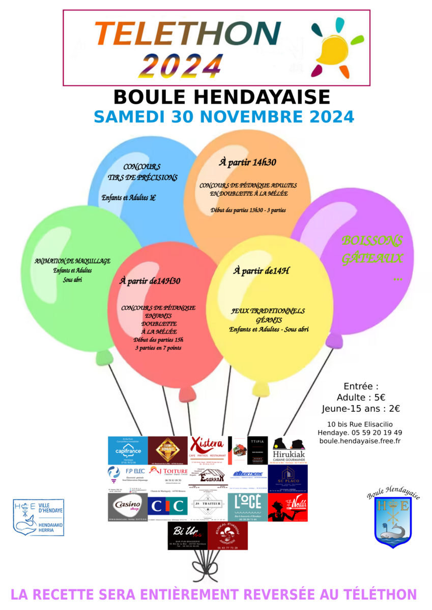 TÉLÉTHON BOULE HENDAYAISE